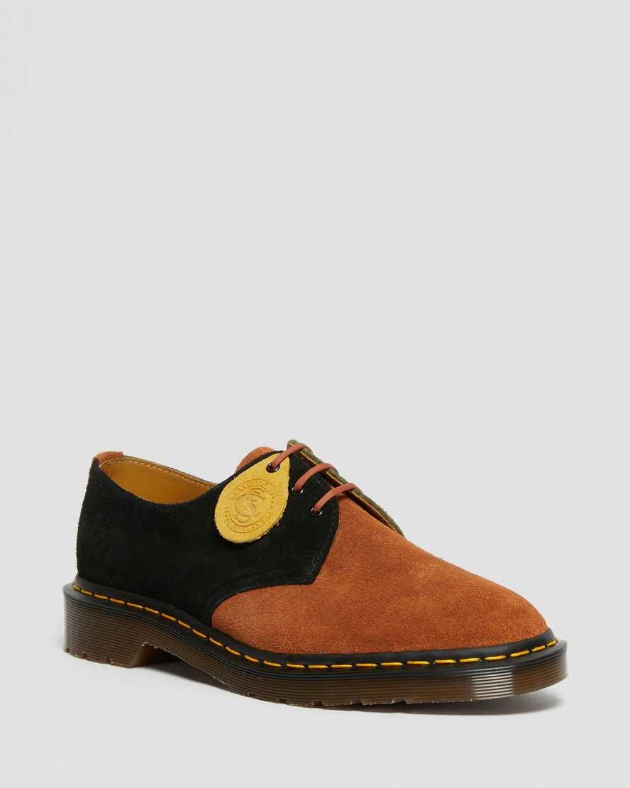 Dr. Martens 1461 Made In England Suede Erkek Bağcıklı Ayakkabı - Ayakkabı Kahverengi/Yeşil/Siyah |BV